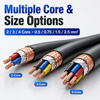 Cable de comunicación y alimentación RVVP OEM, cable blindado de PVC blando con pantalla de cobre, 2, 3, 4 núcleos, 0.5, 0.75, 1.5, 2.5 mm², suministro de fábrica