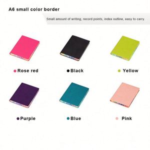 Colorful Wholesale <b>Plastic</b> Business Style Silk Screen Printed Records Book Students <b>Pocket</b> Memo A6 Size Softcover Notebook - Product Image 5