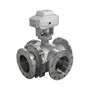 Vanne à bille à bride électrique en acier inoxydable COVNA, actionnée par courant continu 12 V, 4 voies, port en T, haute pression PN16, DN50 (2 pouces), avec fenêtre de 90 jours - Product Image 4