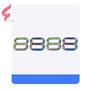 Lihui-hebilla de metal ajustable para bolsos, hebilla deslizante de 8 formas, cinturón de arcoíris ajustable - Product Image 4