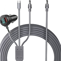Cordon d'alimentation Starlink Mini 100W 3-en-1 Veste en PVC Chargeur de voiture 3M/5M + DC + Type C DC Bons commentaires Compatible avec Mini câble