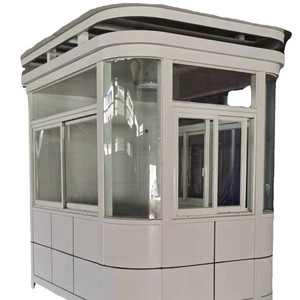Caseta de Seguridad Móvil de Acero Blanca para Exteriores, Equipo para Estacionamiento - Product Image 1