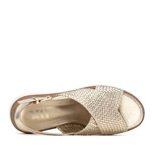 Sandalias de Plataforma con Cuña para Mujer Xti, Color Dorado, Tacón de 36,5 cm - Product Image 5