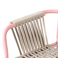 Ensemble de meubles de patio d'extérieur, chaises de salle à manger empilables et table en métal d'extérieur