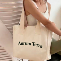 Bolsa de Lona Grande Personalizada, Bolsa de Compras Reutilizable de Gran Capacidad con Logotipo