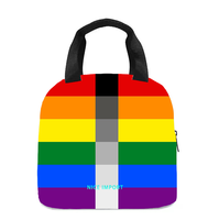 Sac à déjeuner arc-en-ciel hétéroflexible pour femmes et hommes, sac fourre-tout réutilisable, sacs à déjeuner isothermes pour le travail, le pique-nique, l'école ou les voyages