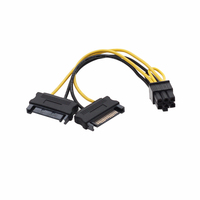 Cable de Alimentación SATA Personalizado de 6 Pines para Tarjeta de Video PCI Express, Arnés de Cables Adaptador, Conectores de Alimentación SATA de 15 Pines