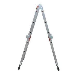 Aluminum En131 Folding Extensions Ladder 4 Segments And 6 Joints With Multi-purpose Nvlg-44a Vietladders