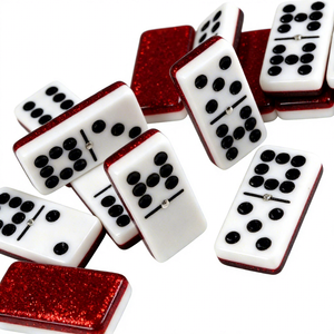 Juego de Dominó Acrílico de Dos Tonos, Doble Seis 6 Nueve, con Bloques de Dominó de Diferentes Tamaños para Juegos de Mesa de Casino - Product Image 4