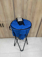 Table de camping pliable d'extérieur avec glacière intégrée, sac isotherme souple et pliable, table de camping portable