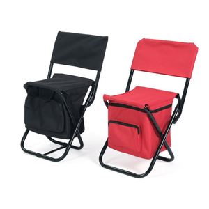 Lightweight Folding <b>Camping</b> Chair with Cooler Bag <b>Portable</b> and Durable for Fishing - Product Image 3