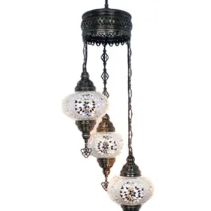 Турецкая лампа, марокканская ретро люстра, Хрустальная Потолочная люстра