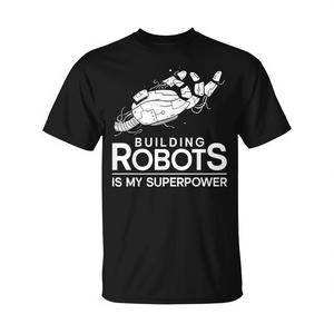 T-shirt d'ingénieur robotique sur le thème des superpuissances, vêtements promotionnels inspirés des super-héros - Product Image 2