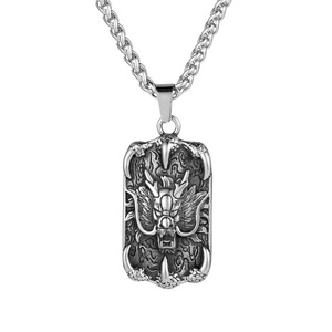 Taige National Style Nouveau Pendentif En Acier Inoxydable Dragon Griffe Dragon Légende Collier Homme SP896 Bijoux - Product Image 2