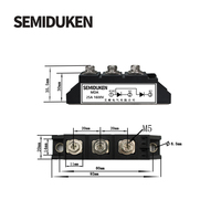Redresseur à pont Sanrex sur diodes Schottky MDA55A Module d'alimentation à double diode MDA 1600V | Redresseur à courant élevé SEMIDUKEN