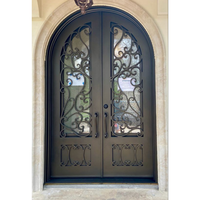 Portes d'entrée en fer forgé CBMmart, vente directe, avec fonction imperméable, surface finie, design moderne pour villas