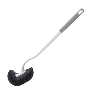 Brosse de toilette à poils doux, à suspendre au mur, avec long manche en plastique, sans perçage, pour le nettoyage des coins de salle de bain - Product Image 4