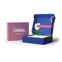 Boîtes d'expédition en papier ondulé recyclable avec logo rose pour emballages cadeaux, chaussures, vêtements, colis postaux pour les petites entreprises