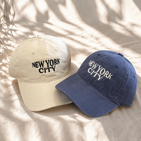 Casquette de baseball non structurée en sergé de coton lavé, personnalisable par broderie, 6 panneaux, haute qualité, vente en gros