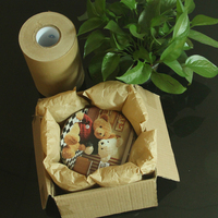 Coussin oreiller à bulles en papier Kraft écologique, 1 pièce, pour l'électronique électronique et emballage postale, pour un emballage de protection