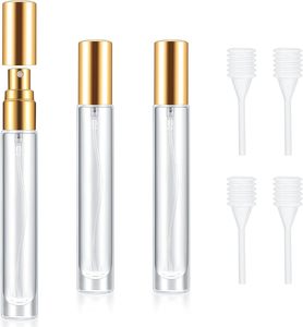 Venta al por mayor de frascos de muestra de vidrio transparente ecológicos de 2ml, 3ml, 5ml, 10ml, mini botellas de perfume recargables vacías con pulverizador y serigrafía. - Product Image 1