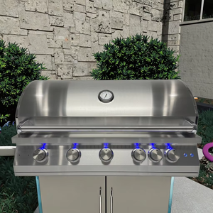 Barbecue à gaz encastrable élégant en métal pour extérieur, idéal pour les grillades domestiques G05 - Product Image 2