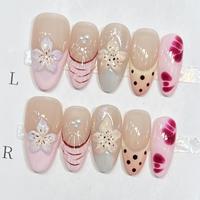 Ongles artificiels polyvalents faits à la main de qualité supérieure, press-on, effet diamant, dorés et vernissés, pour l'industrie lourde
