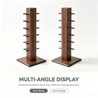 Support de présentation de haltères en bois double face sur pied, personnalisable en taille