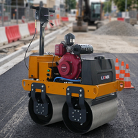 Rouleau compresseur léger 600 kg à double tambour pour le compactage de sols et de pavés