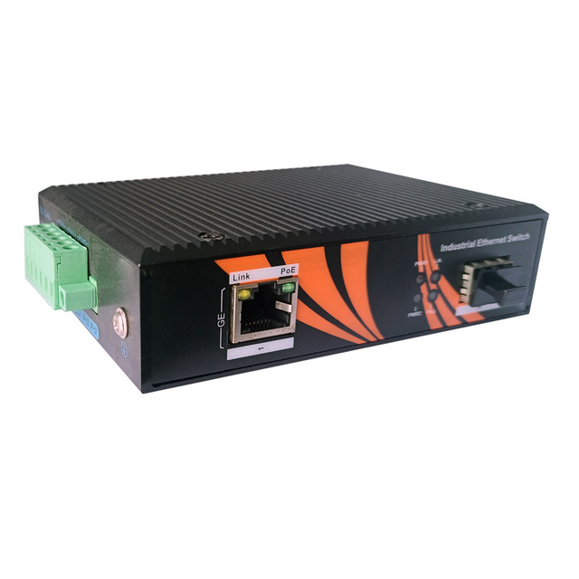Full Gigabit Industrial PoE Fiber Switch Rail Type or Wall Mounted Installation 10/100/1000Mbps PoE Switch Industrial