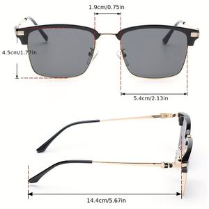 Lunettes de soleil S501 Eyewear Fashion 2024, design classique rétro unisexe, carrées, UV400, lunettes de soleil d'été en métal - Product Image 2