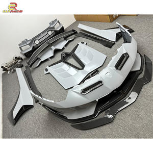 El más nuevo Kit de carrocería de carbono medio seco estilo <span class=keywords><strong>SVJ</strong></span> para Lamborghini LP700 Aventador, Kits de carrocería, parachoques de coche, alerón trasero, puntas de escape - Product Image 3