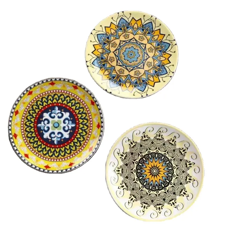 Manufacturer's direct supply of ceramic tableware Bohemian flat plates