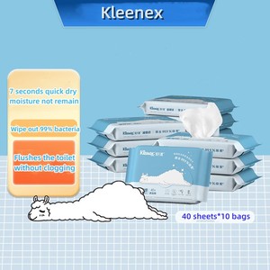 <span class=keywords><strong>Kleenex</strong></span> <span class=keywords><strong>Papier</strong></span> hygiénique humide Lingettes douces pour les mains et le visage 100% bois vierge Pâte de bambou <span class=keywords><strong>Papier</strong></span> pour le visage 40pcs Lingettes à eau - Product Image 4