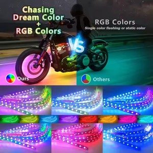 Tùy biến cá nhân độ bền mạnh mẽ 16pcs Giấc Mơ Màu Xe Máy <span class=keywords><strong>Led</strong></span> underglow ánh sáng với ứng dụng điều khiển - Product Image 2