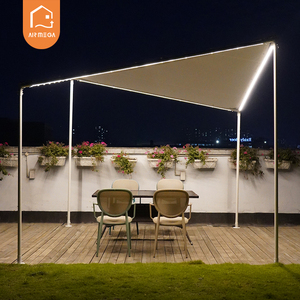 Pergola rivestita in polvere di alluminio resistente al vento resistente al vento UV triangolare <span class=keywords><strong>vela</strong></span> <span class=keywords><strong>da</strong></span> esterno cortile giardino - Product Image 3