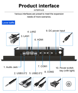 Nhúng 15.6 ''cảm ứng điện dung màn hình PC với IP68/69k không thấm nước công nghiệp màn hình cảm ứng không Quạt Màn Hình Bảng điều chỉnh PC - Product Image 5