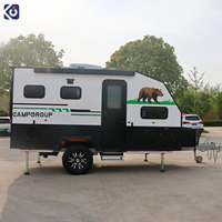 CAMPTRL Caravane moderne d'extérieur pour 4 personnes, type Teardrop, à essieu unique, pour camping et voyages