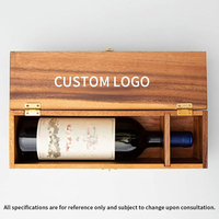 Boîte à vin et whisky de style antique, écologique et luxueuse, nouvelle conception, en bois massif avec couvercle à charnières, pour cadeaux
