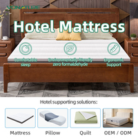 Matelas d'hôtel Vonature de haute qualité, couches de noyau en fibres de palmier naturelles de montagne, respirant, anti-acariens, résistant à l'humidité pour l'hôtellerie