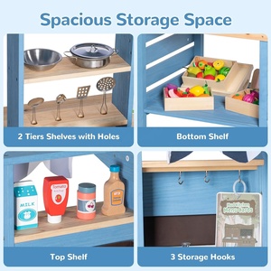 Ensemble de jeu de <span class=keywords><strong>cuisine</strong></span> de boue extérieure en bois pour enfants jouets de <span class=keywords><strong>cuisine</strong></span> et de nourriture pour tout-petits - Product Image 3
