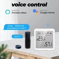 Tuya — capteur numérique intelligent vocal, ZigBee, détecteur de température et de temps d'humidité, interrupteur F /C, commande vocale