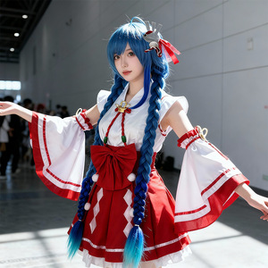 Disfraz de Cosplay para Mujer, Kimono de Anime Pure <span class=keywords><strong>Land</strong></span>, Kit de Poliéster - Product Image 4