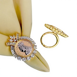 Stunning Designer Gold Plated Brass Zircon <b>Adjustable</b> <b>Ring</b> for Women's Wedding & Party Wear Collection - Product Image 2