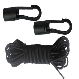 Corde élastique en nylon de 5mm, 15m, avec doubles crochets, pour le camping en plein air, la navigation de plaisance, l'attache d'équipement - Product Image 2