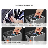 Gonfleur de pneus de voiture, unité multifonction tout-en-un pour véhicule, démarreur d'urgence, batterie externe, gonfleur, démarreur et lampe de secours