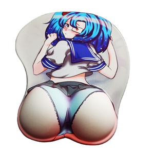 Tapis de souris 3D en gel de silicone, design <span class=keywords><strong>anime</strong></span> personnalisé, forme poitrine et fesses sexy, vente en gros usine, faible MOQ - Product Image 5