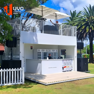 حاوية شحن محمولة 20 قدمًا حسب الطلب ، بار ومقهى فولاذية جاهزة الصنع مع شرفة للمطاعم والمنزل - Product Image 5