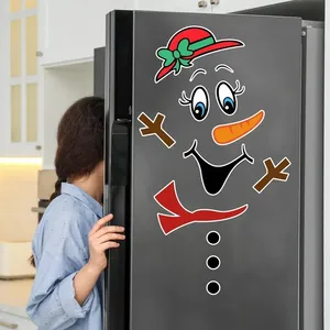 Magnetischer Kühlschrank Aufkleber Weihnachten Schneemann Ausdruck Cartoon Magnet Aufkleber für Kühlschrank