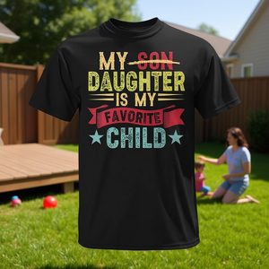 Ma fille est ma fille préférée, t-shirt de famille sarcastique - Product Image 3